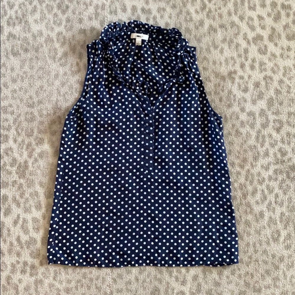 Ruffle collar tank top